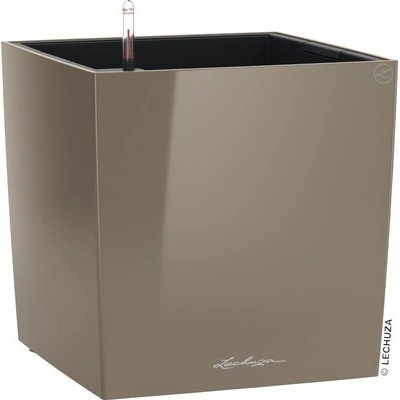Lechuza Cube Premium plastový kvetináč 40 x 40 x 40 cm taupe