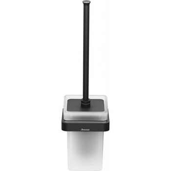 Ravak 10° WC štětka nástěnná s držákem černá sklo X07P566