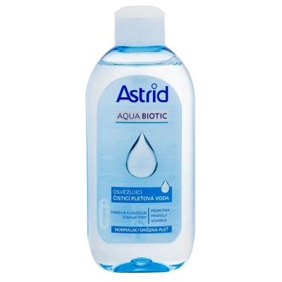 Astrid Aqua Biotic Refreshing Cleansing Water 200 ml освежаваща почистваща вода за нормална и смесена кожа за жени