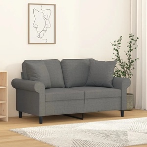 vidaXL Декоративни възглавници, 2 бр, тъмносиви, 40x40 см, плат (349472)