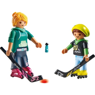 Playmobil 71209 DuoPack inline hokej s hokejkami a puky – Zboží Dáma