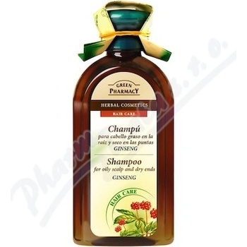 Green Pharmacy Hair Care Ginseng šampón pre mastnú vlasovú pokožku a suché končeky 0% Parabens Artificial Colouring SLS SLES 350 ml