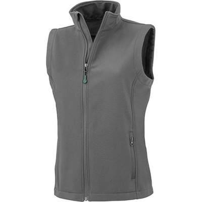 Result dámska 2-vrstvová softshellová vesta recycled R902F Workguard Grey