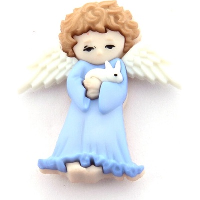 Exclusive vánoční - knoflík plastový Varianta: Anděl se zajíčkem