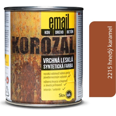 Slovlak Korozal email 3kg lesklý Hnedý karamel