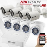 HiLook Комплект 8 бр. 2Mpx HD камери с DVR, преходници и захранване (12101)