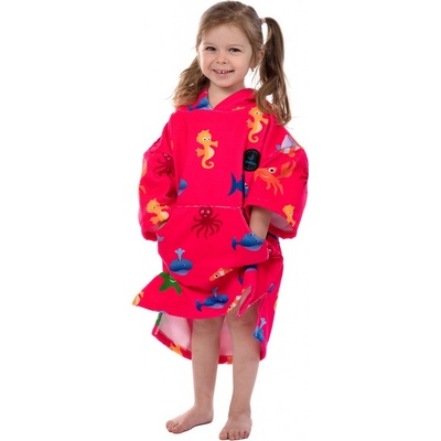 Towee Dětské surf pončo FISHEE růžová, 50 x 60 cm