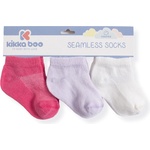 Kikkaboo Бебешки памучни чорапи терлички Kikkaboo - Solid Purple, 1-2 г (31110010084)