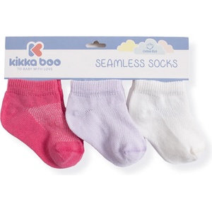 Kikkaboo Бебешки памучни чорапи терлички Kikkaboo - Solid Purple, 1-2 г (31110010084)