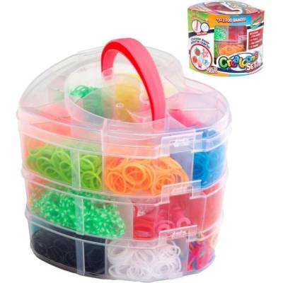 Teddies Udělej si svůj náramek gumičky 2700 ks náčiní