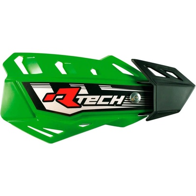 RACETECH (RTECH) chrániče páček FLX CROSS/ENDURO barva zelená (se 2 typy držáků na řídítka a rukojeti)