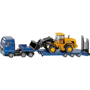 SIKU siku super man lkw тир автовоз с jcb багер модел играчка, син/жълт (1790)