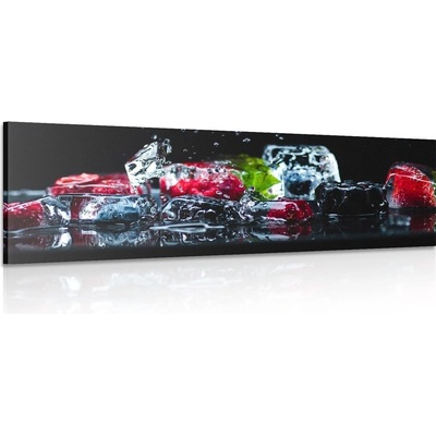 Obraz ledové kostky ovoce - 135x45