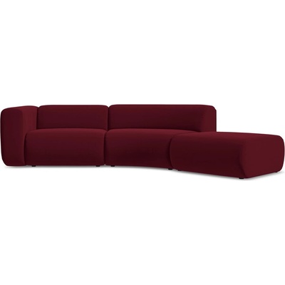 makamii Бордо кадифен шезлонг (десен ъгъл) Ekahi - Makamii (EKAHI_4SOR_3_P1_C14)