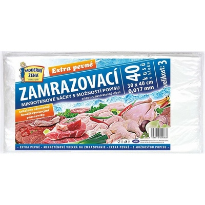 Moderní žena - zamrazovací mikrotenový šáček 30 × 40 cm, 17 µm - 40 ks