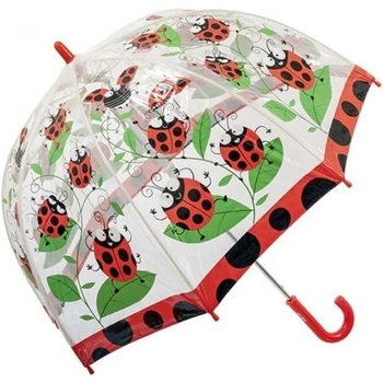 Blooming Brollies Dětský průhledný holový deštník Buggz Kids Stuff Ladybugs BULB