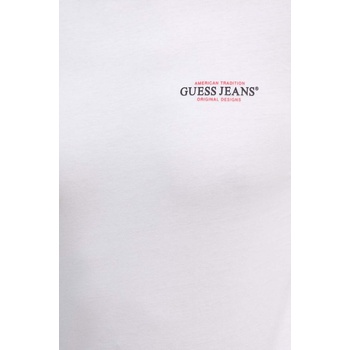 Guess Jeans Памучна блуза с дълги ръкави Guess Jeans в бяло с принт M4YI54 K8HM0 (M4YI54.K8HM0)