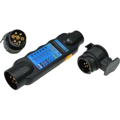 Tester zásuviek a zástrčiek prívesov + adaptéry 13/7 a 7/13 – Geko G02331