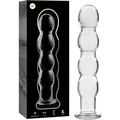 Nebula series by ibiza model 10 dildo borosilicate glass clear 16.5 cm