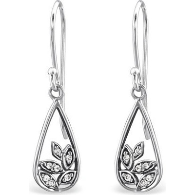 All4Silver strieborné náušnice slza A4S30075