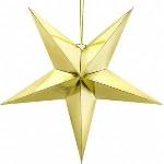 Party Deco Paper star, 70cm, gold