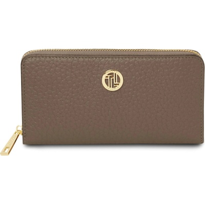 Tuscany Leather Exkluzívna kožená peňaženka na zips Financier béž taupe TL142494