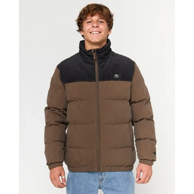 Rip Curl FADE OUT CORD PUFFER JACKET Hnedá