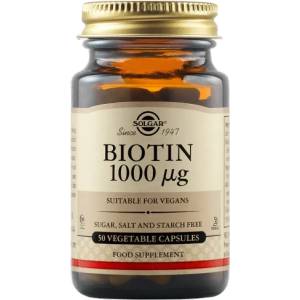 Solgar Biotin 1000 mcg, 50 vegetable capsules