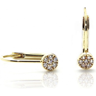 Jan Kos jewellery zlaté náušnice s bílým kamenem 59625077