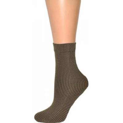 Veneziana dámské ponožky s pepitovým vzorem pepitone šedá