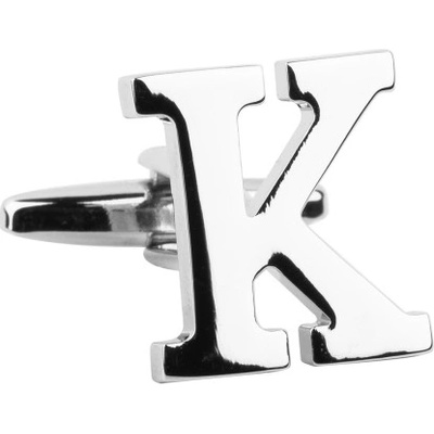 Bubibubi manžetový knoflíček stříbrné písmeno K