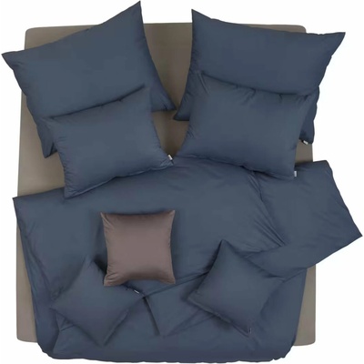 SCANquilt Obliečky klasik plus UNI sivo-modrá 140x200 70x90