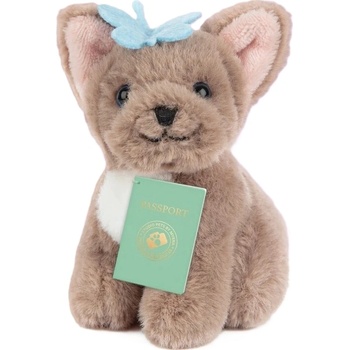 Studio Pets Плюшена играчка Studio Pets - Куче Биби с куфарче, паспорт и стикери, 8 cm (6529)