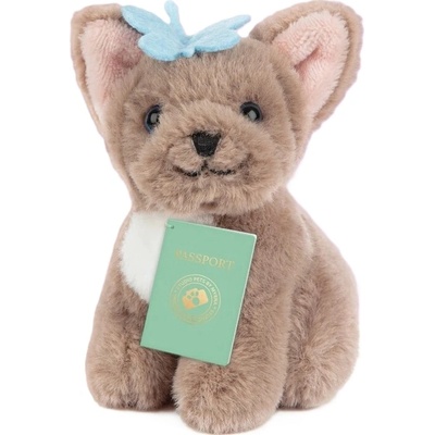 Studio Pets Плюшена играчка Studio Pets - Куче Биби с куфарче, паспорт и стикери, 8 cm (6529)