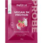 nutri + Пробен размер на вегански 3K протеин на прах - Raspberry Yoghurt