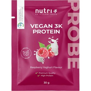 nutri + Пробен размер на вегански 3K протеин на прах - Raspberry Yoghurt