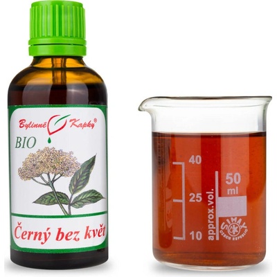 Baza čierna kvet bio kvapky tinktúra 50 ml