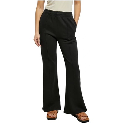 Панталони Urban classics Flared Pin Tuck Terry pants - Black (Black)