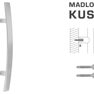 MPkovania FT - MADLO kód K41C 40x10 mm ST ks Rozteč madla: 600 mm, Rozmer profilu madla: 40x10 mm, Dĺžka: 800 mm