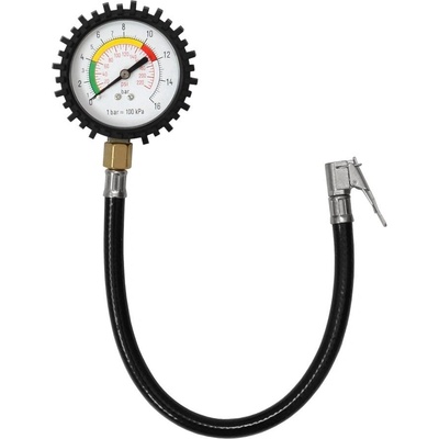 MDtools TG07 Pneuměřič analogový, 0 - 10 bar, hadička 310 mm