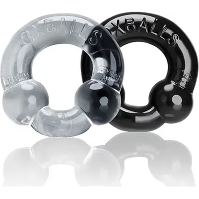 OXBALLS Ultraballs 2 Pack Cockring Black-Clear