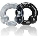 OXBALLS Ultraballs 2 Pack Cockring Black-Clear