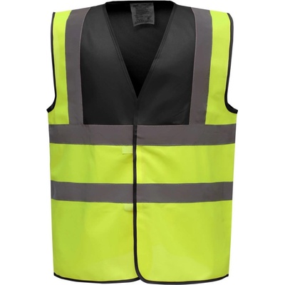 Yoko vesta HVW100 Hi Vis výstražná čierna žltá fluorescent