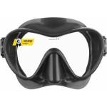CRESSI Cressi Frameless Diving Mask F1 - Fog-free Glass Lens, Diving Goggles - Ergonomic Silicone Rim, Snorkel Mask - Dry Snorkel & Snorkel Set - Silver, Black. - Mask - ZDN281051