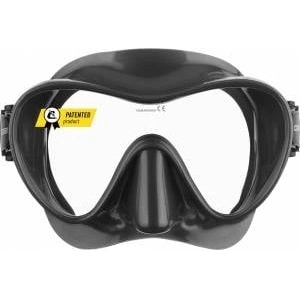CRESSI Cressi Frameless Diving Mask F1 - Fog-free Glass Lens, Diving Goggles - Ergonomic Silicone Rim, Snorkel Mask - Dry Snorkel & Snorkel Set - Silver, Black. - Mask - ZDN281051