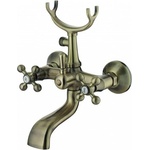 Inter Ceramic Стенен смесител за вана и душ АЛГАРА ICF 6006851BR, Inter Ceramic, месинг, бронз, 27.1х22.4х18см (6006851 BR)