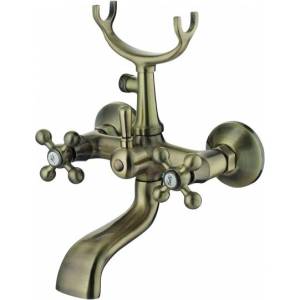 Inter Ceramic Стенен смесител за вана и душ АЛГАРА ICF 6006851BR, Inter Ceramic, месинг, бронз, 27.1х22.4х18см (6006851 BR)