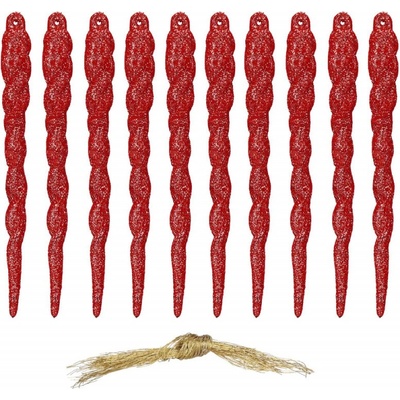 SPRINGOS Rampouchy 12,5cm červené sada 10ks vánoční ozdoby CA1432-XG