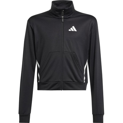 Adidas Детски пуловер adidas Kid's Train Essentials Game & Go Full Zip Crew Jumper - Black / White - размер 164 (EU) (704-5274-0115)