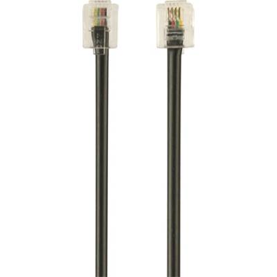 Gembird RJ11 - RJ11 M/M телефонен кабел, 2 м, черен, TC6P4CR-2M (TC6P4CR-2M)
